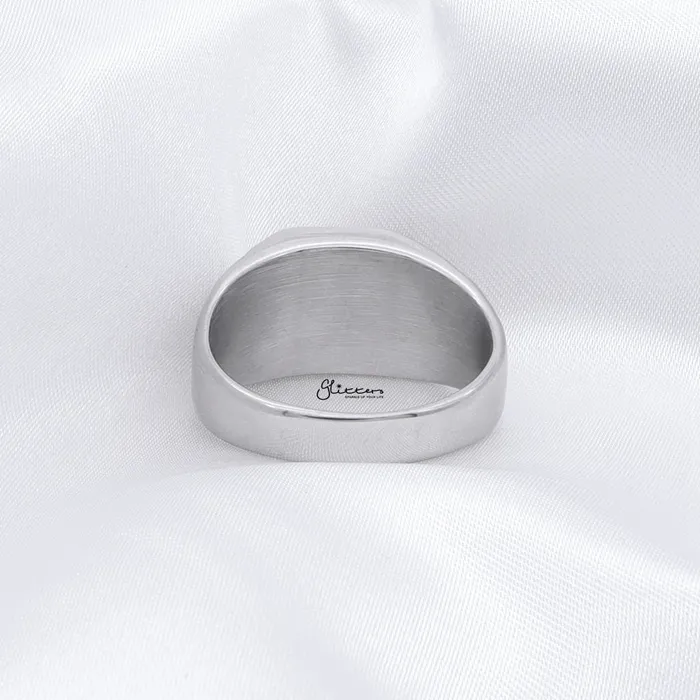 Stainless Steel Two Tone Cross Ring Glitters Rings Stainless Steel Two Tone Cross Ring Glitters Rings