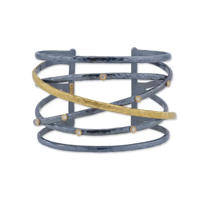 Stockholm Crosswire Open Cuff Lika Behar Rings