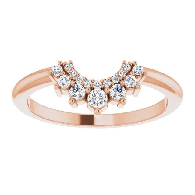 STULLER Rings Ever Ever 14K Rose Gold 17ctw Curved Diamond Tiara Style Band STULLER Rings Ever Ever 14K Rose Gold 17ctw Curved Diamond Tiara Style Band