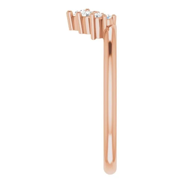STULLER Rings Ever Ever 14K Rose Gold 17ctw Curved Diamond Tiara Style Band STULLER Rings Ever Ever 14K Rose Gold 17ctw Curved Diamond Tiara Style Band
