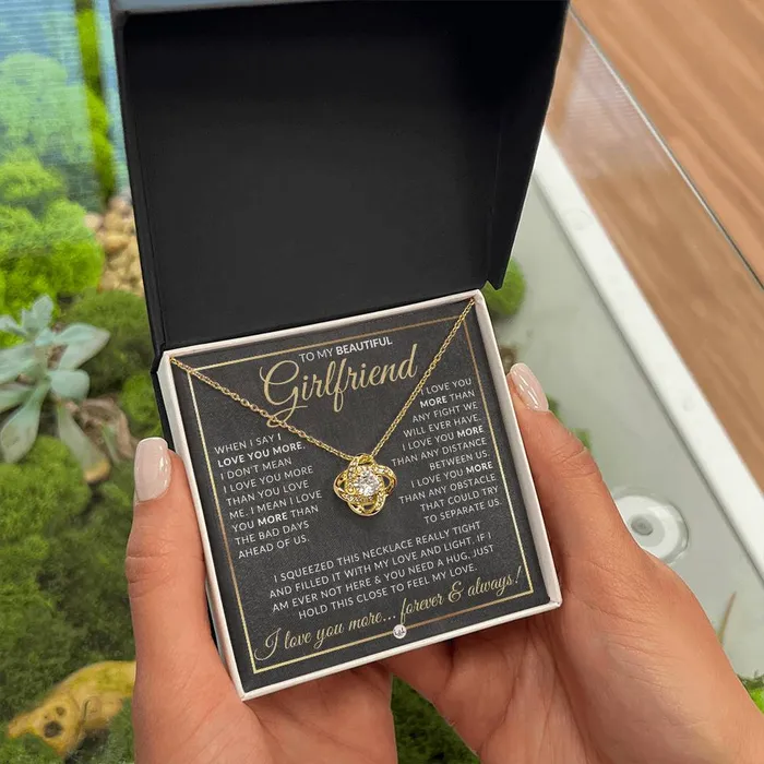 Surprise Gift Idea For Girlfriend Necklace Sentimental Message Romantic Christmas Gift Valentines Day Birthday or Anniversary Present ShineOn Fulfillment Necklaces
