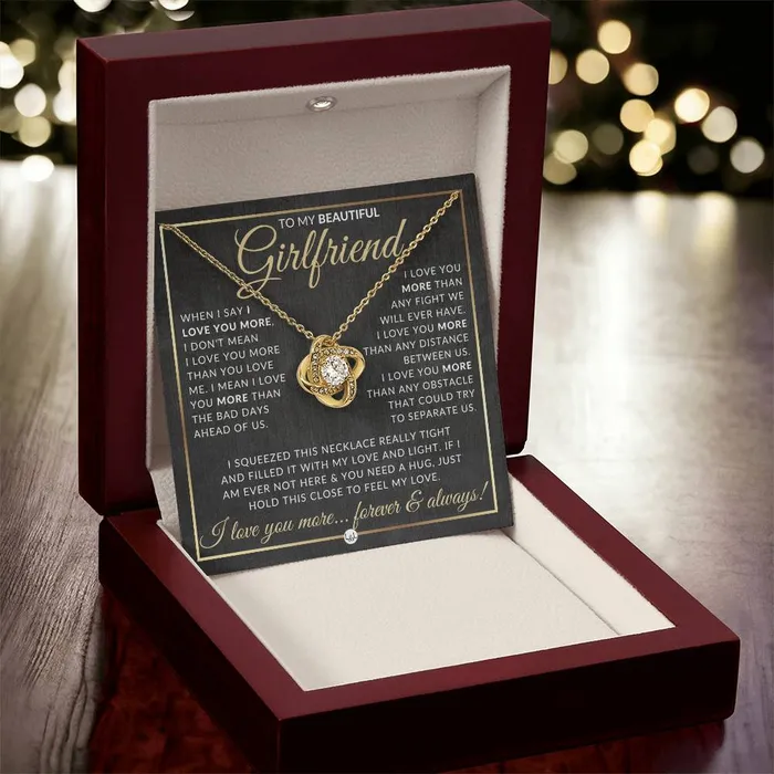 Surprise Gift Idea For Girlfriend Necklace Sentimental Message Romantic Christmas Gift Valentines Day Birthday or Anniversary Present ShineOn Fulfillment Necklaces