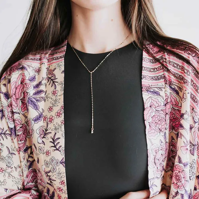 Taci Crystal Teardrop Y Necklace Wholesale Jewelry Necklaces