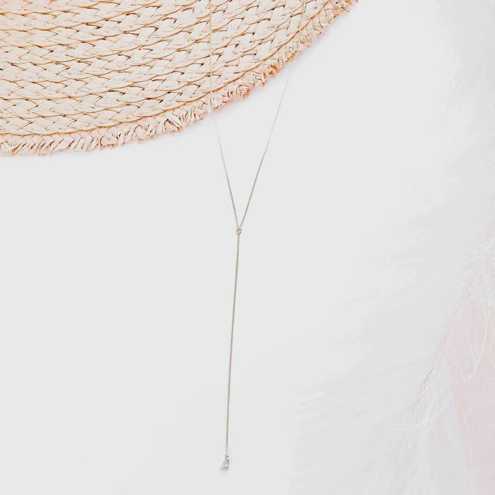 Taci Crystal Teardrop Y Necklace Wholesale Jewelry Necklaces