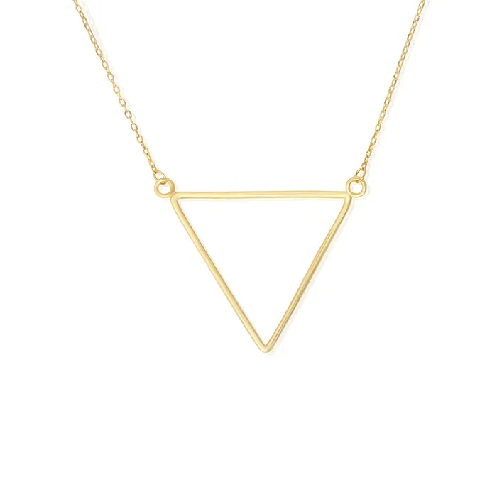Teeda N7001 Thin Triangle Charm and Necklace Set Necklaces
