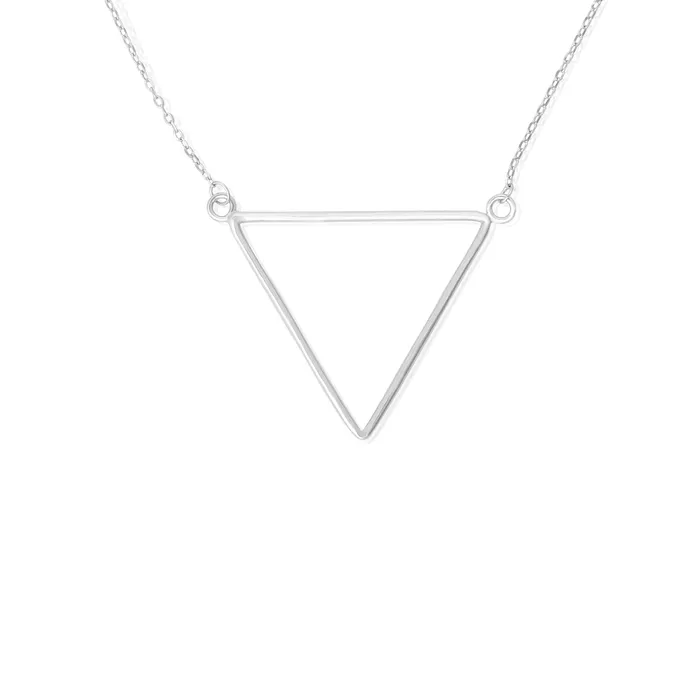 Teeda N7001 Thin Triangle Charm and Necklace Set Necklaces