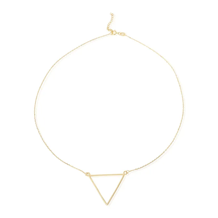 Teeda N7001 Thin Triangle Charm and Necklace Set Necklaces