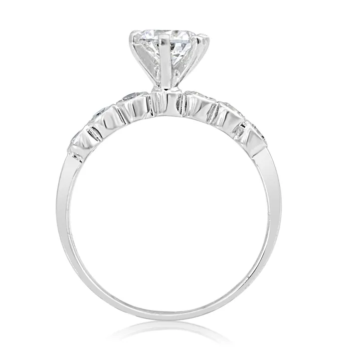 Teeda Rings RSZ2154 Bezel Set CZ Engagement Wedding Ring Set