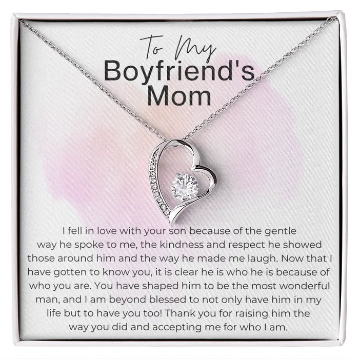 Thank You for Raising Your Son Gift for Boyfriends Mom Heart Pendant Necklace ShineOn Fulfillment Necklaces Thank You for Raising Your Son Gift for Boyfriends Mom Heart Pendant Necklace ShineOn Fulfillment Necklaces