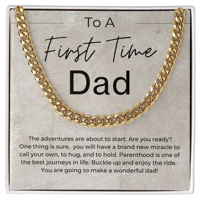 The Adventures are About to Start Gift for a First Time Dad Linked Chain Necklace ShineOn Fulfillment Necklaces The Adventures are About to Start Gift for a First Time Dad Linked Chain Necklace ShineOn Fulfillment Necklaces