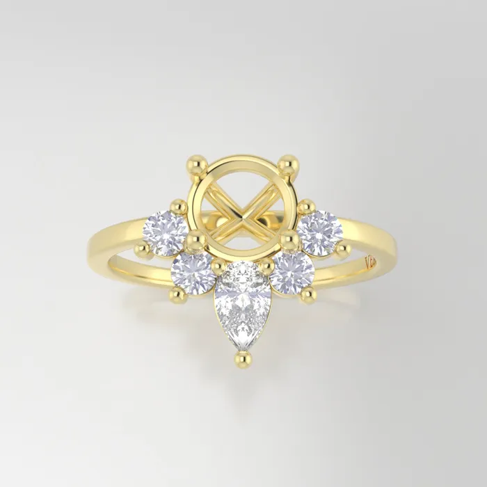 The Celeste 14k Yellow Size 75 Stone OP131 Rainforest Ring Box Custom Engraving 0 VENVS Rings The Celeste 14k Yellow Size 75 Stone OP131 Rainforest Ring Box Custom Engraving 0 VENVS Rings