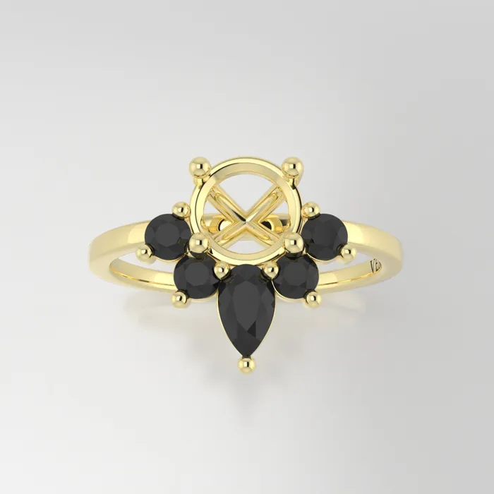 The Estelle 14k Yellow Size 525 Stone PS72 Rainforest Ring Box Custom Engraving 0 VENVS Rings The Estelle 14k Yellow Size 525 Stone PS72 Rainforest Ring Box Custom Engraving 0 VENVS Rings