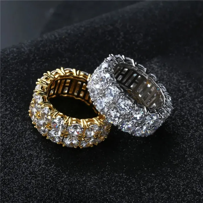 The Icetruck Rings Double Row Eternity Ring in White Gold