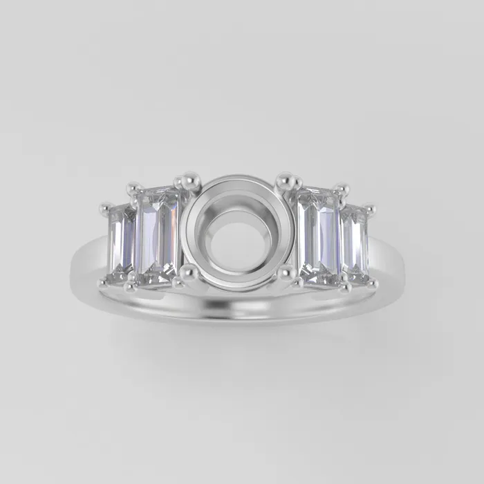 The Portia 14k White Size 65 Stone SA79 Sand Dune Ring Box Custom Engraving 0 VENVS Rings The Portia 14k White Size 65 Stone SA79 Sand Dune Ring Box Custom Engraving 0 VENVS Rings