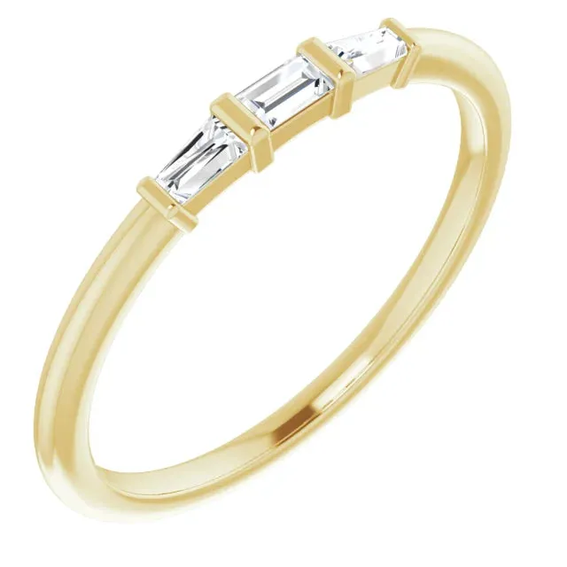 ThreeStone Natural Diamond Stackable Ring Solid 14K Yellow White Rose Gold Storyteller by Vintage Magnality Rings ThreeStone Natural Diamond Stackable Ring Solid 14K Yellow White Rose Gold Storyteller by Vintage Magnality Rings