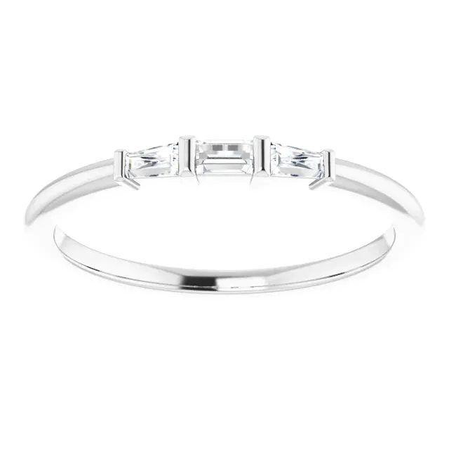 ThreeStone Natural Diamond Stackable Ring Solid 14K Yellow White Rose Gold Storyteller by Vintage Magnality Rings