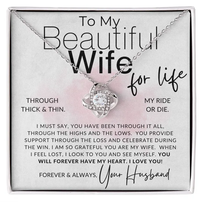Through Thick and Thin To My Wife Necklace From Husband Christmas Gifts Birthday Present Wedding Anniversary Gift Valentines Day ShineOn Fulfillment Necklaces Through Thick and Thin To My Wife Necklace From Husband Christmas Gifts Birthday Present Wedding Anniversary Gift Valentines Day ShineOn Fulfillment Necklaces