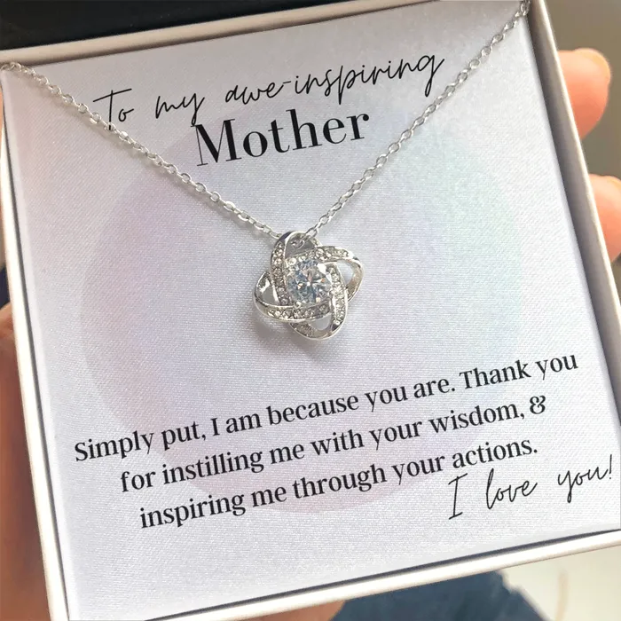 To My AweInspiring Mother Love Knot Pendant Necklace The Perfect Gift for Your Mother ShineOn Fulfillment Necklaces To My AweInspiring Mother Love Knot Pendant Necklace The Perfect Gift for Your Mother ShineOn Fulfillment Necklaces