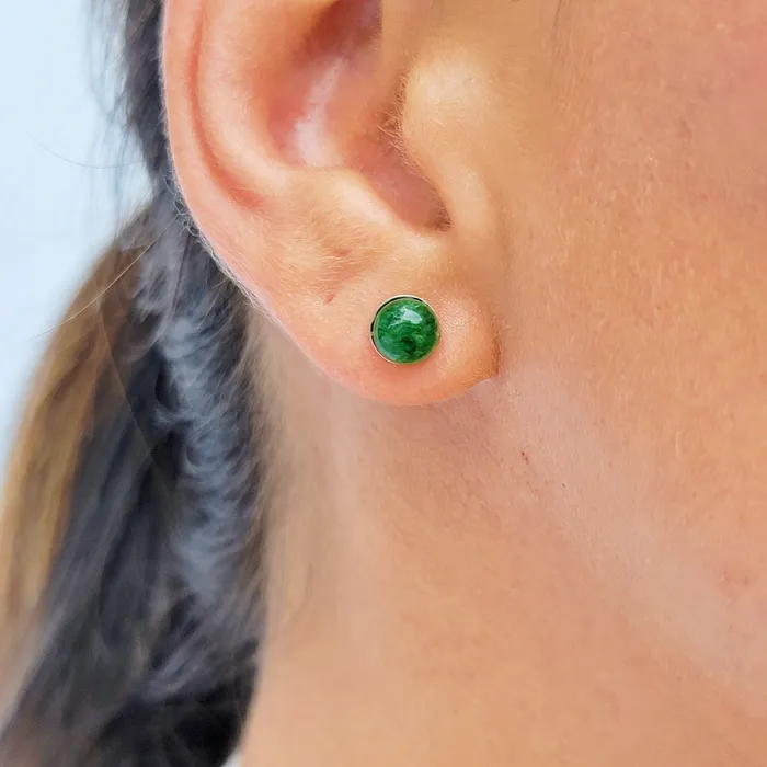 Uniquelan Jewelry Earrings Real Onyx Stud Earrings