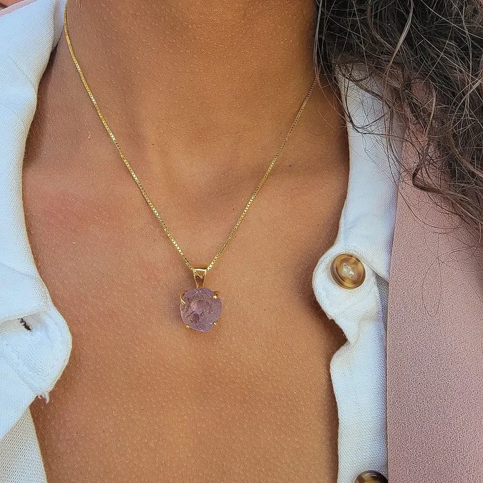 Uniquelan Jewelry Necklaces Raw Ametrine Pendant Necklace Uniquelan Jewelry Necklaces Raw Ametrine Pendant Necklace