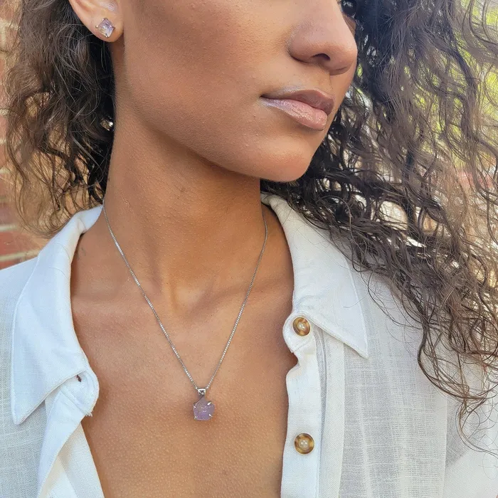 Uniquelan Jewelry Necklaces Raw Ametrine Pendant Necklace Uniquelan Jewelry Necklaces Raw Ametrine Pendant Necklace