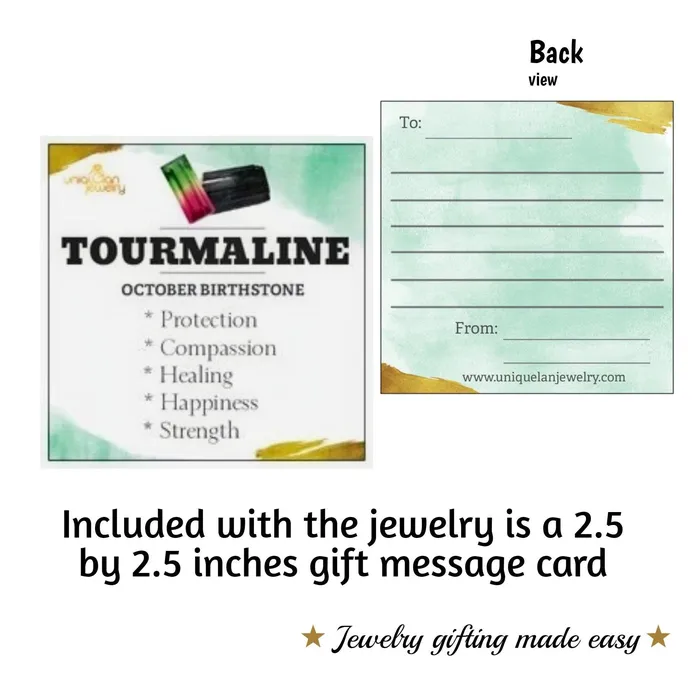 Uniquelan Jewelry Raw Tourmaline Adjustable Ring Rings