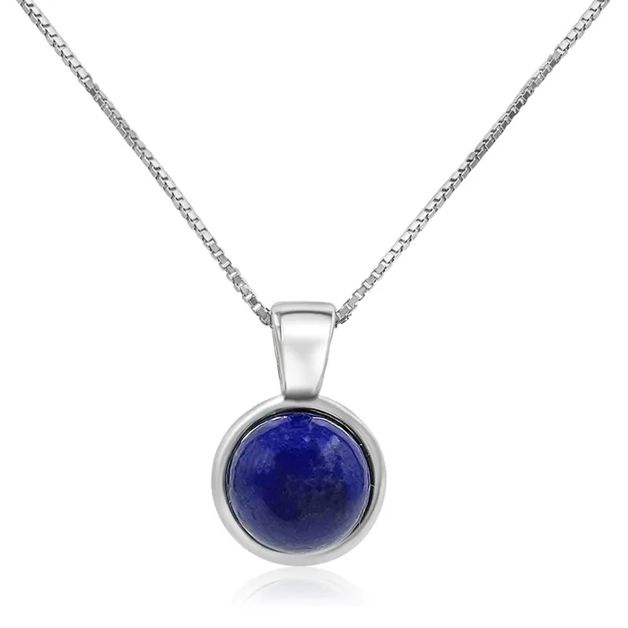 Uniquelan Jewelry Real Lapis Lazuli Bezel Necklace Necklaces Uniquelan Jewelry Real Lapis Lazuli Bezel Necklace Necklaces