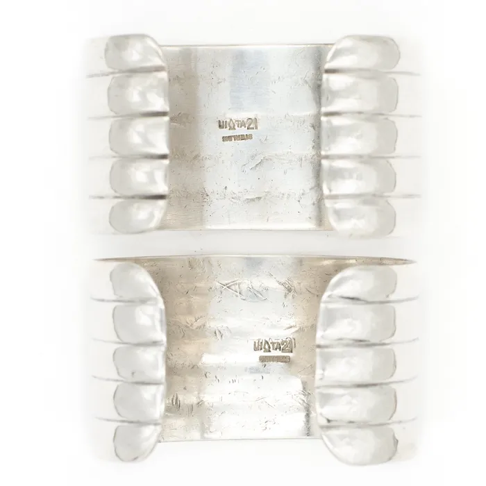 United Indian Traders Assoc 21 Julian Gans Sterling Silver Cuff Bracelets Set Crown Jewels Coin Rings
