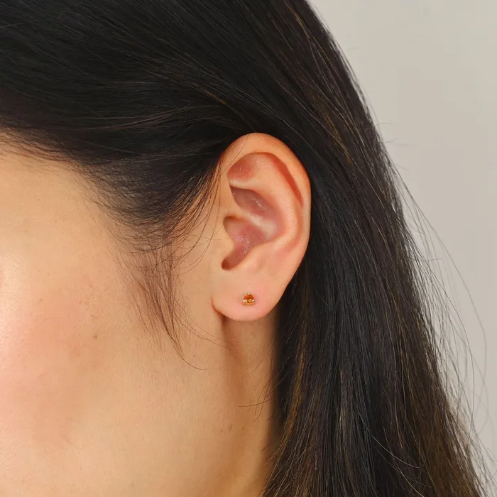 Valerie Madison Fine Jewelry Necklaces 3mm Birthstone Studs Citrine Valerie Madison Fine Jewelry Necklaces 3mm Birthstone Studs Citrine