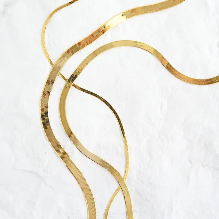 Valerie Madison Fine Jewelry Necklaces Heavy Herringbone Chain Necklace Valerie Madison Fine Jewelry Necklaces Heavy Herringbone Chain Necklace