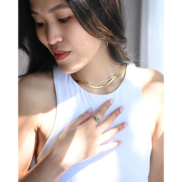 Valerie Madison Fine Jewelry Necklaces Heavy Herringbone Chain Necklace Valerie Madison Fine Jewelry Necklaces Heavy Herringbone Chain Necklace
