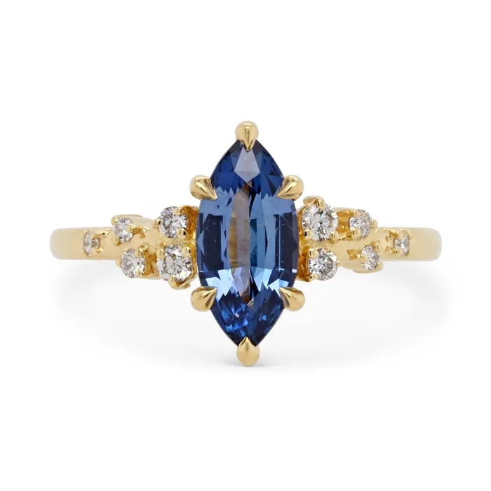 Valerie Madison Fine Jewelry Rings 129ct Cielo Marquise Blue Sapphire Diamond Engagement Ring Valerie Madison Fine Jewelry Rings 129ct Cielo Marquise Blue Sapphire Diamond Engagement Ring