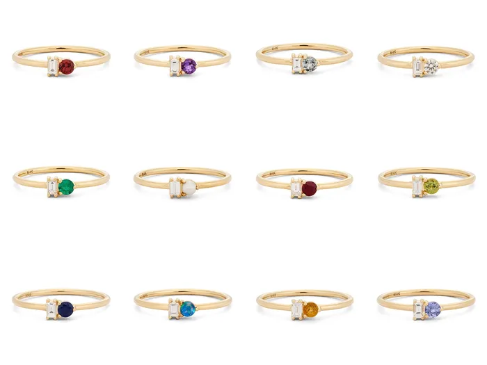 Valerie Madison Fine Jewelry Rings Sapphire Diamond Baguette Ring Valerie Madison Fine Jewelry Rings Sapphire Diamond Baguette Ring