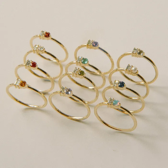 Valerie Madison Fine Jewelry Rings Sapphire Diamond Baguette Ring Valerie Madison Fine Jewelry Rings Sapphire Diamond Baguette Ring
