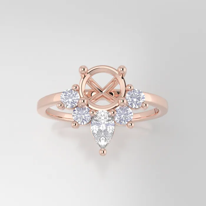 VENVS Rings The Celeste 14k Rose Size 8 Stone OP135 Antelope Ring Box Custom Engraving 0 VENVS Rings The Celeste 14k Rose Size 8 Stone OP135 Antelope Ring Box Custom Engraving 0