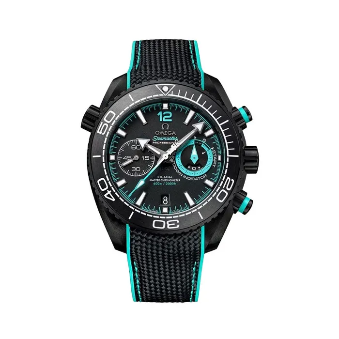 Watches OMEGA ETNZ Deep Black Seamaster Plant Ocean 600M CoAxial Master Chronometer Chronograph Watch 455mm Watches OMEGA ETNZ Deep Black Seamaster Plant Ocean 600M CoAxial Master Chronometer Chronograph Watch 455mm